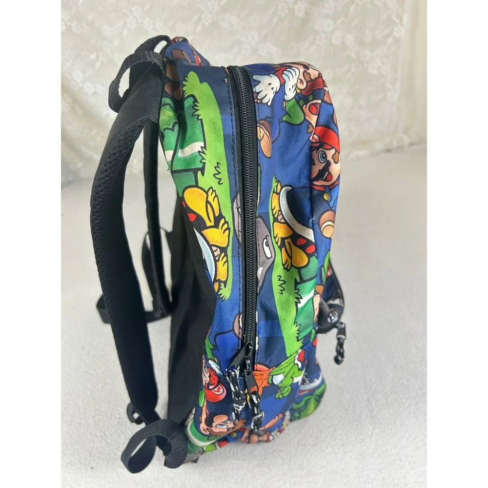 Super Mario Backpack Kids OS Blue Character Print Nintendo Gamer Bag